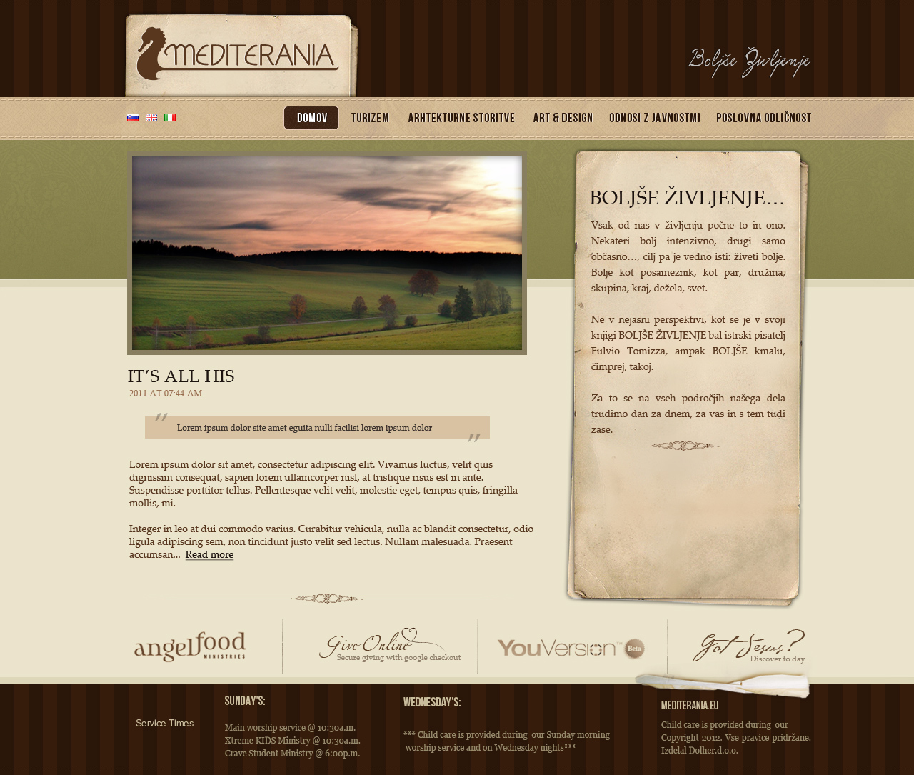 Website design Mediterania